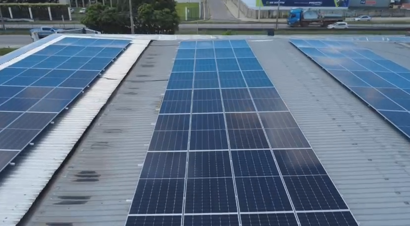 Posto de combustível com energia solar